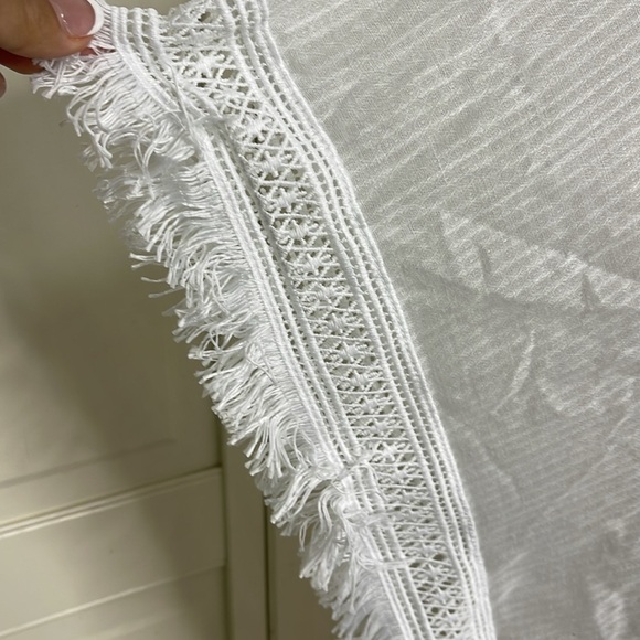 Steve Madden Women’s White Open Front Cardigan White One Sz Coverup Beach Pool - Picture 4 of 8